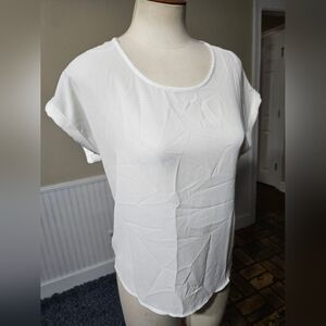 Pink Rose White Top Small